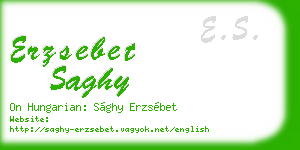 erzsebet saghy business card