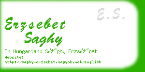 erzsebet saghy business card